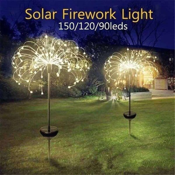 Solar Powered Outdoor Grass Globe Dandelion 90/120/150 LED For Garden Lawn Landscape Lamp Holiday Light 26W0414