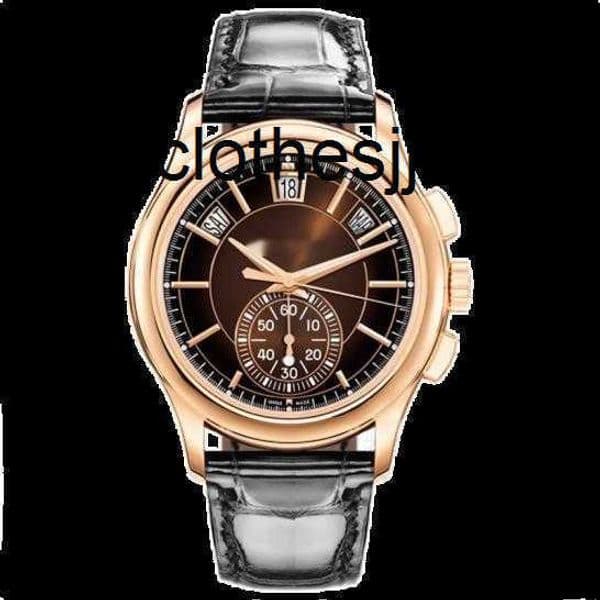 Luxury Watches Complex Function Timepiece Series 5905r-001 Rose Gold Gmt Dual Time Mens Fashion Leisure Business And Sports Watch Set cjgood J0RL