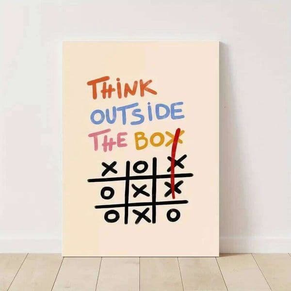 Vibrant THINK Outside The Box Wall Art Prints Canvas Painting Poster Picture For Living Bedroom Play Room Home Decor 26H0415