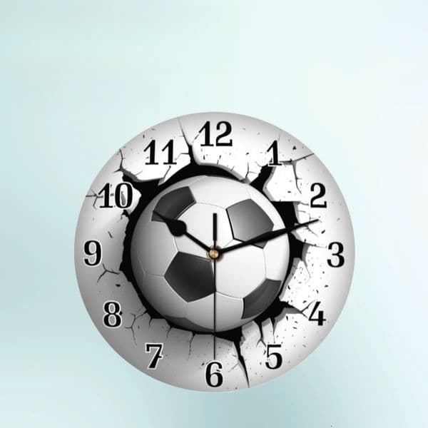 Cross Border Best Selling Basketball Football Creative Wall Clock Home Clock With Silent Movement For Bedroom And Living Room Decoration