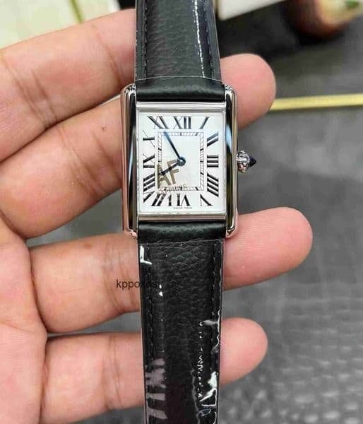 Top quality tanks watch women mens watch super clone watch designer watch swiss quartz movement sapphire crystal glass leather strap 22mm with box KB1Y