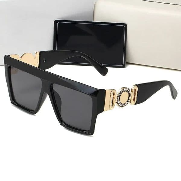 Fashion Luxury Designer Sunglasses for Womens Men Glasses Same Sunglasses As Polarize Beach Street Photo Small Sunnies Metal Full Frame with Box