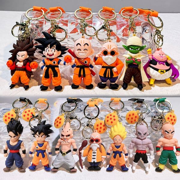 2026 Dragon Ball Keychain Pendant 3D Silicone Doll Small Pendant Backpack Creative Keychain Couple Gift Keychain