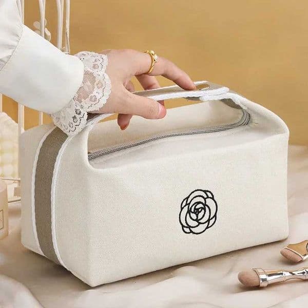 New Womens Portable Large Capacity Womens Simple Cosmetics Storage Bag Makeup Bag T260415