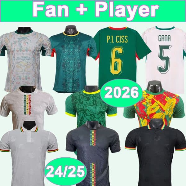 24 25 26 seNEgAl Mens Player Soccer Jerseys MBAYE H.DIALLO GUEYE DIA P.M.SARR P.I.CISS Home Away Football Shirts Short Sleeve Uniforms