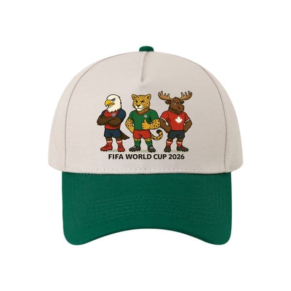 2026 World Cup Mascot Baseball Cap USA Mexico Canada Clutch Zayu Maple Dad Hat Unisex Football Fan Cap Unisex Adjustable Buckle