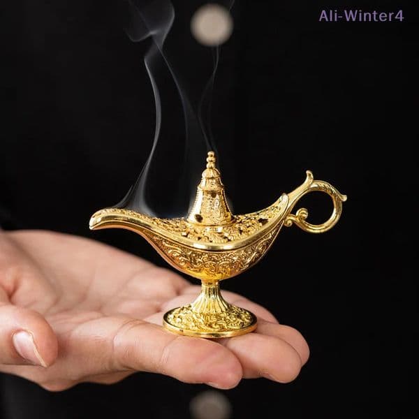 Summer2 Hollow Legend Aladdin Magic Genie Lamps Incense s Retro ing Oil Lamp Home Decor Gift 260331