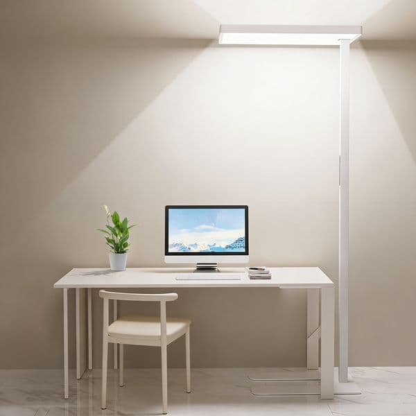 Modern High-Brightness 8000LM LED Floor Lamp with Adjustable Stand - 100W Warm White Dimming Lighting
