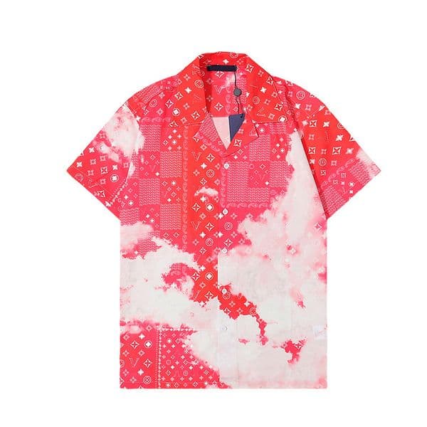 Mens Floral Hawaiian Shirts Short Sleeve Button Down Bowling Beach Shirts Casual Shirts Mens Summer Dress Shirt M-3XL