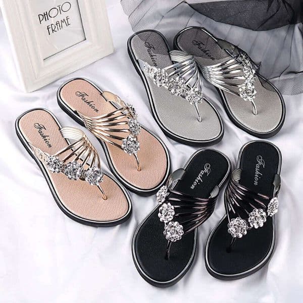 Foreign Trade designer sandals slippers Flip-Flops Summer Sandals New Flat Lightweight Outdoor Casual Toe Post Slippers Women's Shoes