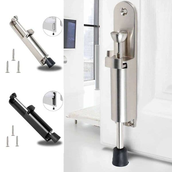 Spring Zinc Alloy Kickdown Stop Sturdy Telescope Stopper Foot Pedal Door Lock Holder with Rubber
