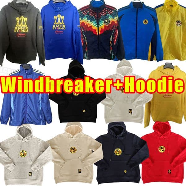 Windbreaker 2025 2026 Club America Soccer tracksuit R.MARTINEZ HENRY Football Shirt 25 26 G.OCHOA F.VINAS AQUINO J.DOS SANTOS D.VALDES M.LAYUN camesita men hoodie