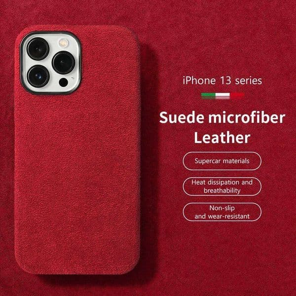 Clearance Sale Soft Suede Fur Car Leather Phone Case for iPhone Pro Max 14Pro 13 Mini 14 Plus Magnetic Cover 26L0415
