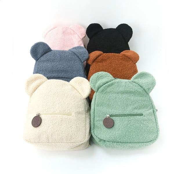 Foreign trade plush backpack fashion casual ears bear backpack cartoon childrens backpack 260415