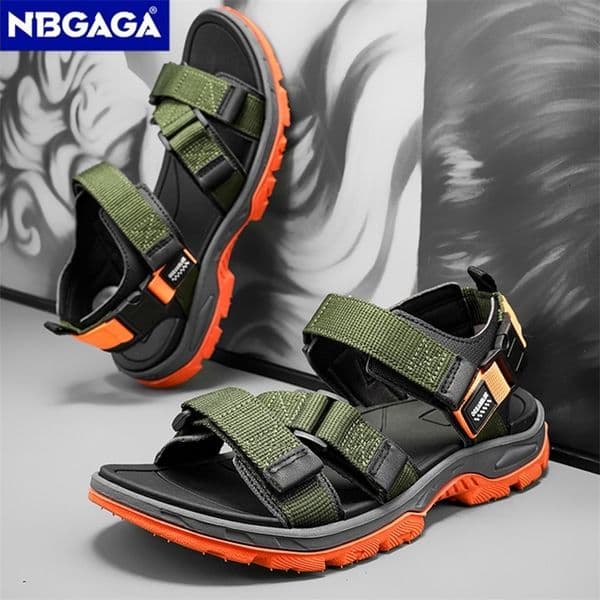 Summer Mens Sandals Trendy Casual Outdoor Sport Shoes for Holidays Beach Breathable Wear-Resistant Hiking Walking Sandals 260414