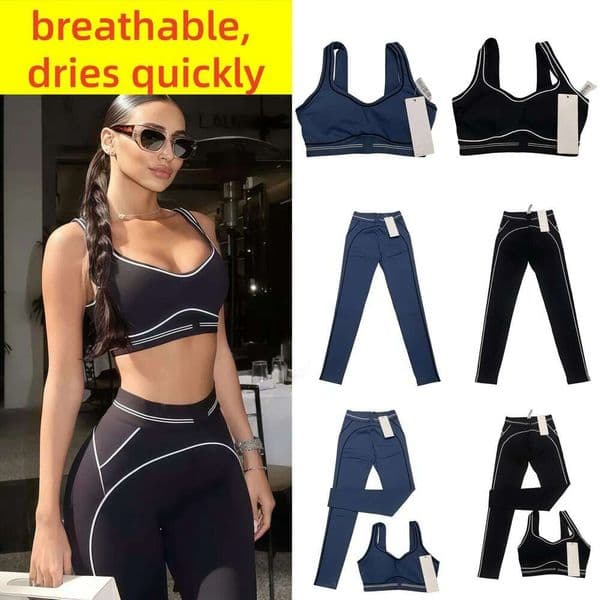 10A Women Set Heart Throb Bra Leggings Yoga Sets Gym Short Sports Outfit Shaping Waist Fitness Jogging Sportswear Running sets women clothes 02