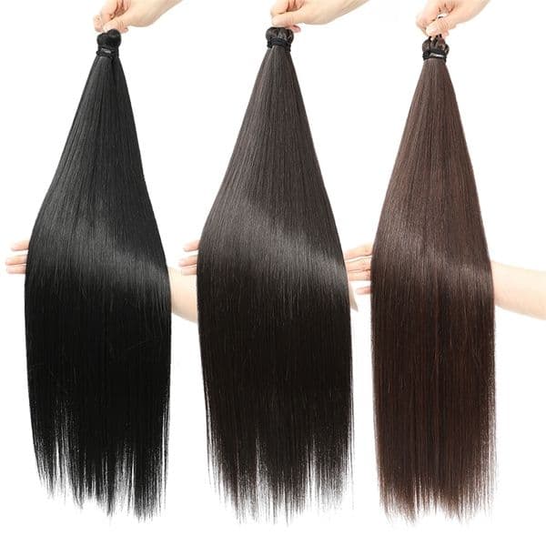 28 Synthetic Crochet Braiding Hair 3PCS 300g Straight Bundles Ombre Brown Blonde Twist Braid Extensions 260409