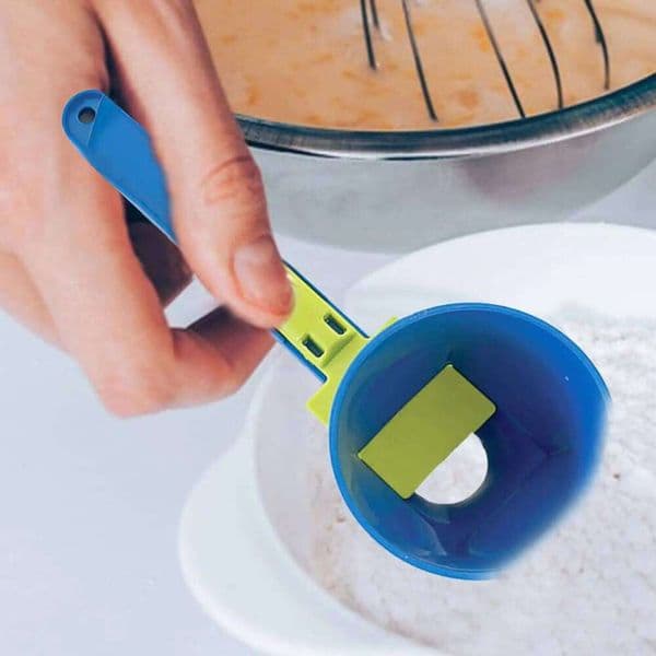 Long Handle Measuring Spoon Funnel Scoop Protein Shaker Bottle Kitchen Measurement Scooper For Coffee Powder