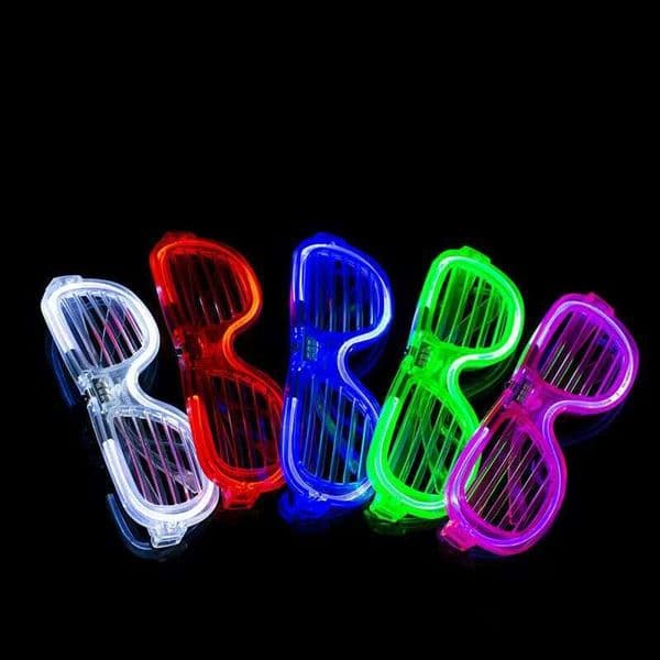 LED Light Up Shutter Sunglasses Flashing Luminous Glasses Party Supplies For Bar KTV Disco Dance Nightclub Carnival