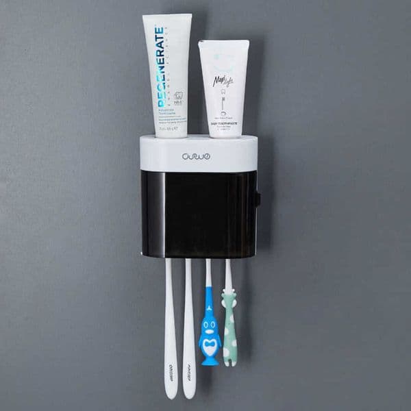 Designer Bathroom Automatic Toothpaste h Dispenser Squeezer Accessories Wall Pastemounted Toothbrush Cup Storage Holder 210709 Free Shipping 77