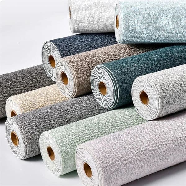Linen 3D Foam Selfadhesive PVC Solid Color Thickened Waterproof Background Wall Renovation Wallpaper Stickers Home Decor 260414
