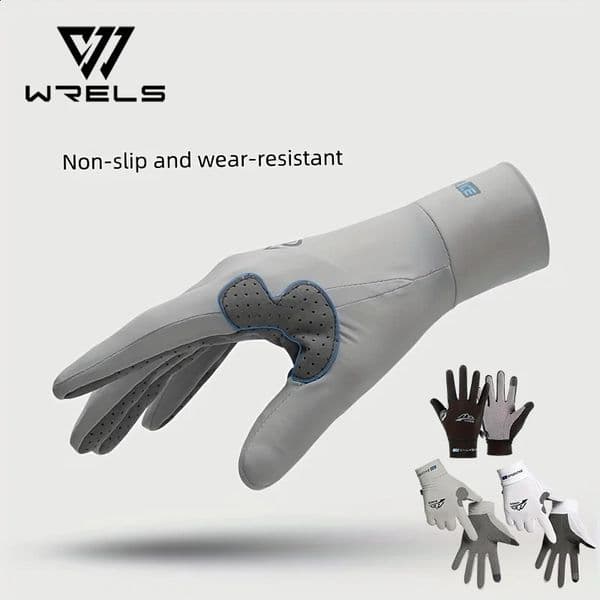 Ice Silk Gloves Breathable Lightweight Cycling AntiSlip Sunscreen Full Finger Outdoor Fishing Driving 260415