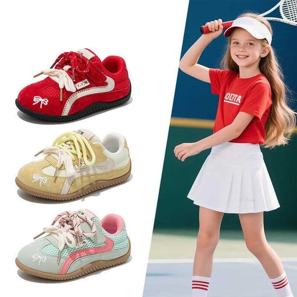 Girls shoes childrens sports trainers 2025 new autumn model girls mesh breathable casual shoes for older children S260414