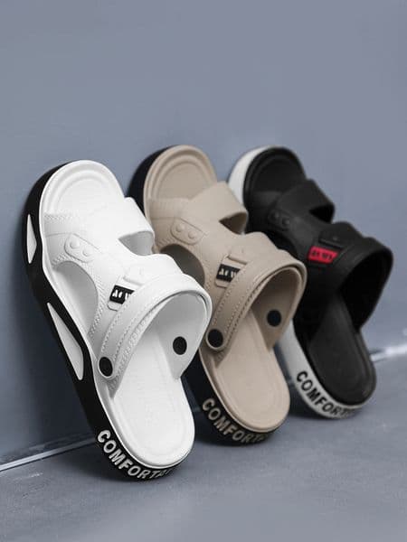 Mens Slippers Summer Sandals EVA Light Adult Thicksoled Beach Shoes Nonslip Opentoe for Outdoor 260414