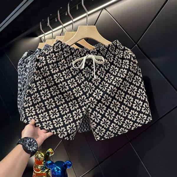 Light Luxury Trendy Brand Men's Summer New Loose Four-Quarter Beach Retro Five-Quarter Casual Sports Shorts