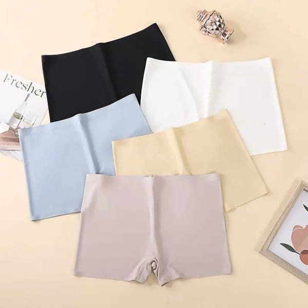 3Pcs Anti-See-Through Ice Silk Breathable Seamless Underwear Non-Curling Summer Womens Safety Pants Z260415
