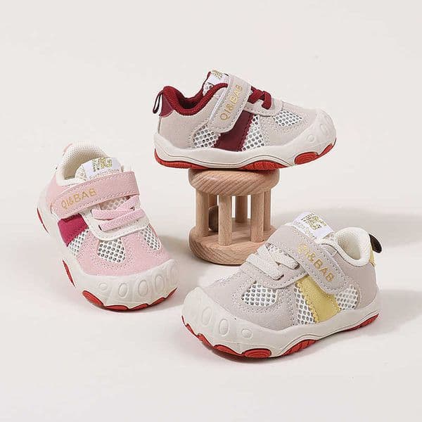 2026 Spring/Summer Single Mesh Toddler Childrens Baby Sports Shoes Soft Sole Walking Shoes Korean Style Casual Sneakers for Boys and Girls S260414