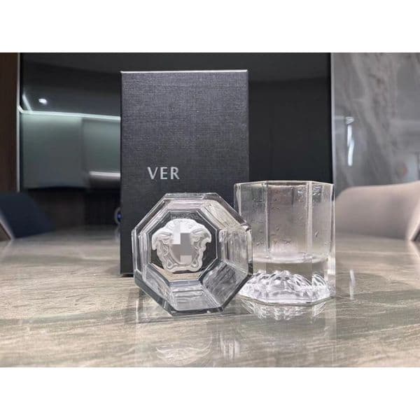 European Medusa crystal pair whiskey glass crystal glass foreign wine cup gift box set