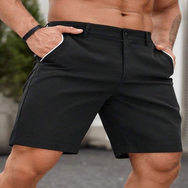 Mens Casual Knee Pants Comfortable Golf Shorts Lightweight Stretch Hiking Summer Business Streetwear 260403BJ