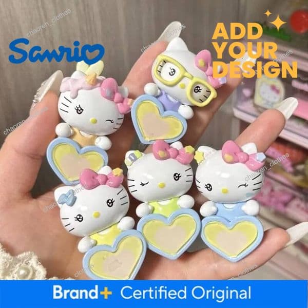 Sanrio Authentic Hello Kitty Sweet Energy Station Series Lying Cute Bean Blind Box Mystery Mini Figure Ornament For Anime Fans Luxury Goods
