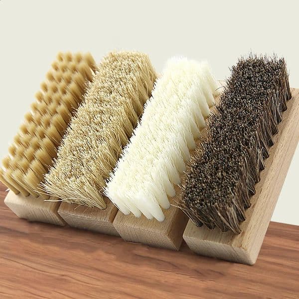 1PC Pig Bristles Shoe Brush For Slippers Sneaker Shoes Cleaning Brushes Boot Cleaner Wood Handle 260414