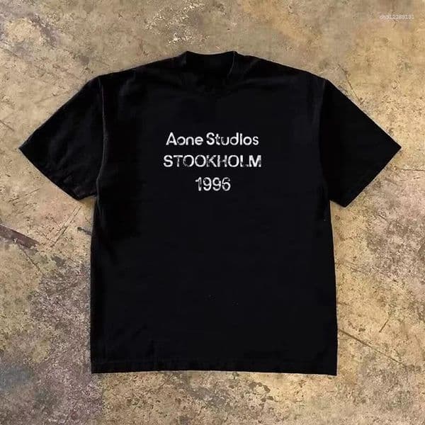 Men's T Shirts 2026 Autumn Winter Letter Printing T-shirt High Quality Cotton Unisex Street Wear Short-sleeved
