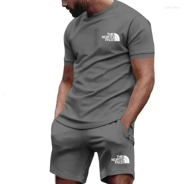 Mens Tracksuits Tech Set Designer Tracksuit T Shirts Shorts Two-piece Quick Drying and Breathable Basketball T-shirt Outfits Solid Color Sportswea
