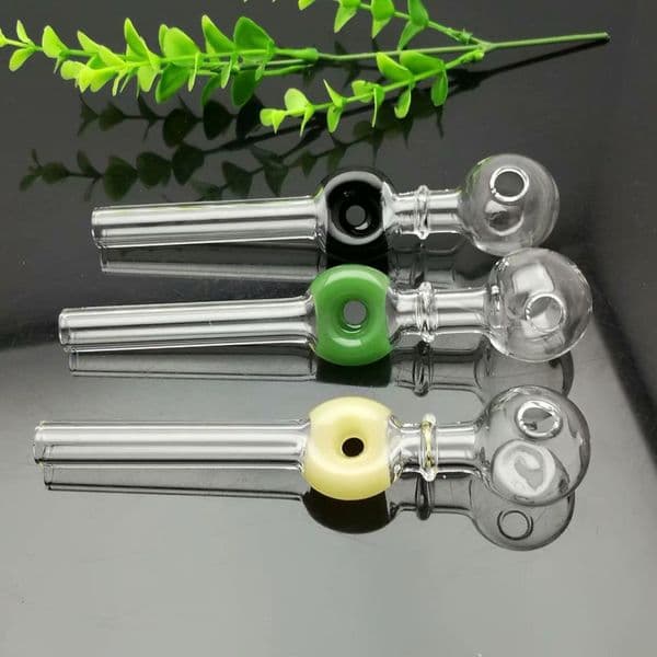 Glass Pipes Smoking Hand-blown Beautifully Handcrafted Smoking Pipe New colored round glass bubble straight pot
