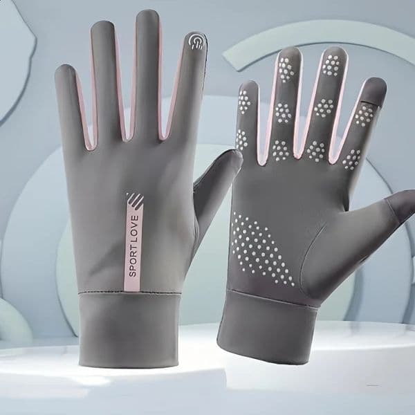 Sunscreen Gloves Ice Silk Breathable Outdoor Sports Cycling AntiSlip QuickDrying Women Light Driving 260415
