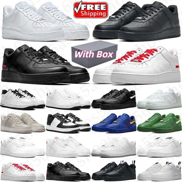 Free Shipping With Box Designer cpfm airforc forces1 1s forces airforcee forc one sneakers Running Shoes trainers Sports for mens womens white chaussures fashion