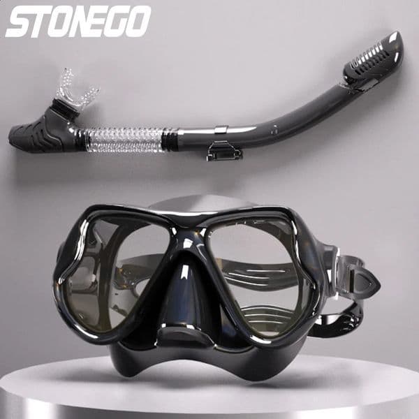Diving Mirror Breathing Tube Set Soft Silicone Glasses Swimming Glasses Goggles Adult Large Frame Men Women Submarine Mask 260414BJ
