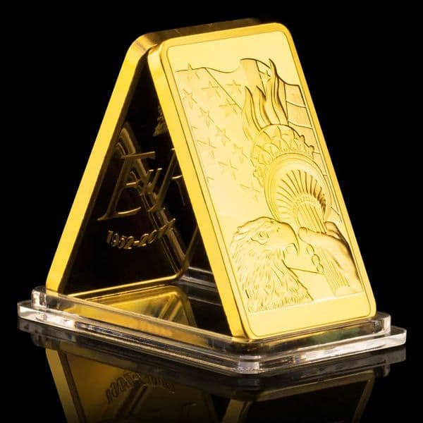 Liberty Bar Statue of Liberty Souvenir Collection Art Golden Plated Golden Bar USA Liberty 260413