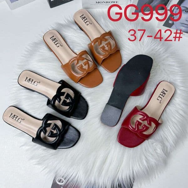 2025 Cross-border ZAR Summer New European designer sandals slippers and American Fashion Simple Double G Buckle Flat Sandals Slippers Wholesale in Stock