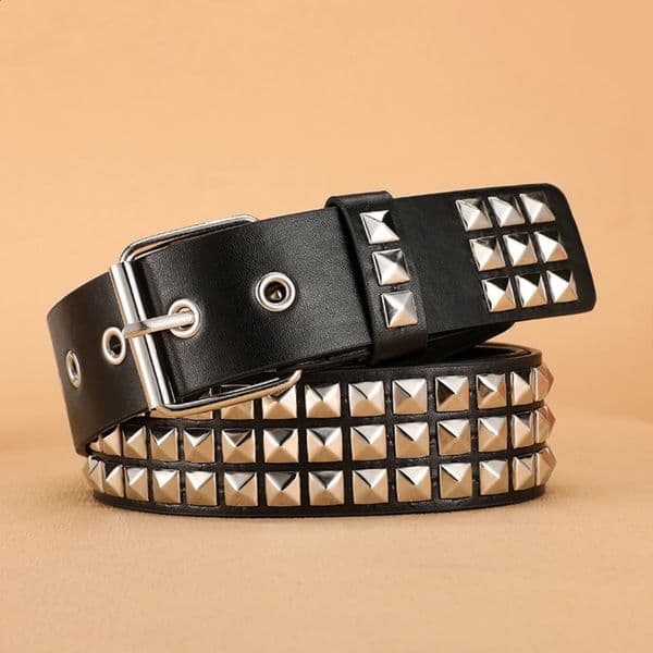 Trend Rivet Belt Heavy Metal Men Women Punk Nightclub Rock Style Jeans Y2K Fashion Decoration 260414