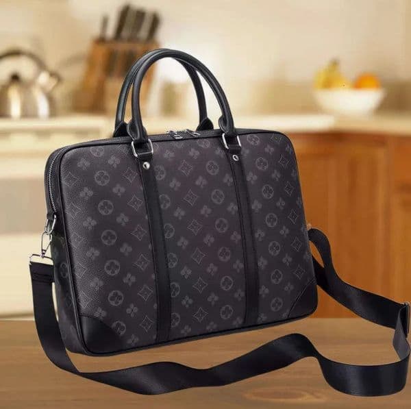 10A Designer Men Shoulder Briefcase Black Brown Flower Leather Handbag Business Man Women Laptop Bag Messenger Bags travel 4 Color with dust bag 2026 2025
