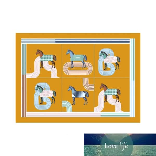 Luxury Designer Decor Luxury Fashion Printed Western Food room Waterproof Anti-Scald Table Mat Horse Series Placemat Decoration For Home 2