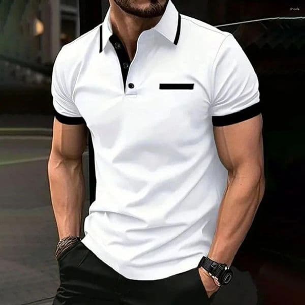 Men's Polos 2026 Summer Style Short-Sleeved Polo Shirt With 3D Pattern Printing For Street Casual Fashion Comfortable And Soft
