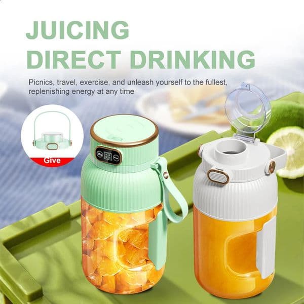 1000ML Portable Juicer Blender Fruit USB Charging Lemon Orange Juicing Cup Smoothie Machine Kitchen Tools 260415BJ