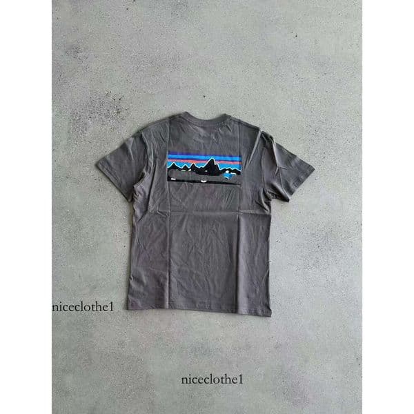 Patagly oniaity shirts Men's T Shirts High Street 100% Cotton Mountain Tshirts Letters Print Casual Summer Short Sleeve Man Tee Woman Clothing Sweatshirt Tops E55