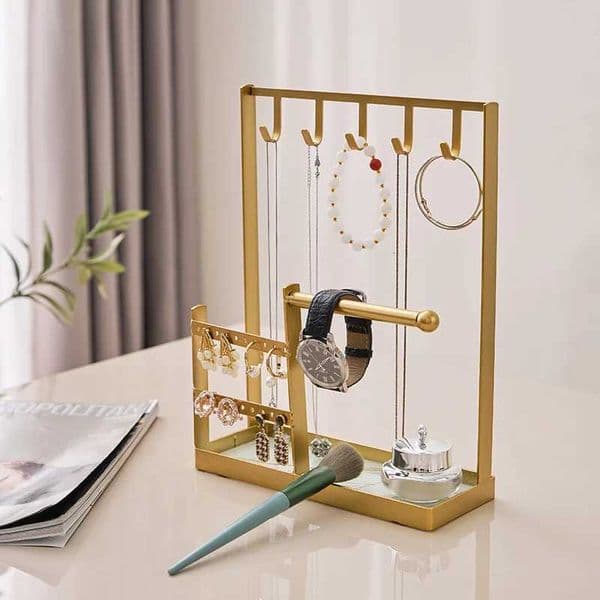 ltifunctional Jewelry Display Rack Earrings Necklace Organizer Stand Wen Bracelet Watch Desktop Storage Rack c2604